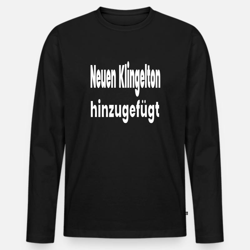 Klingelton - Männer Premium Bio Langarmshirt - Schwarz