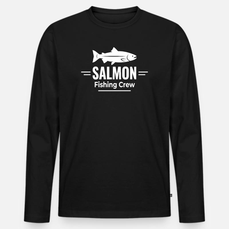 Lachsfischcrew River Hunter - Männer Premium Bio Langarmshirt - Schwarz