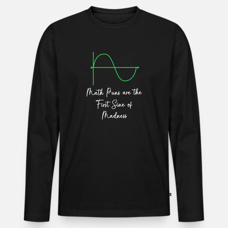 Mathematiker Mathe mathematisch Mathematik - Männer Premium Bio Langarmshirt - Schwarz