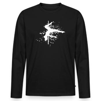 Poledance Bar Fitness Frauen Pole Dance - Männer Premium Bio Langarmshirt - Schwarz - Vorne - Nico (187cm)