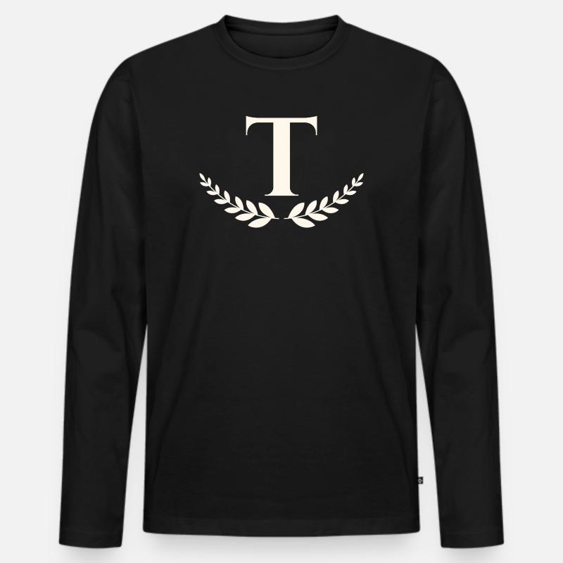 T - Männer Premium Bio Langarmshirt - Schwarz