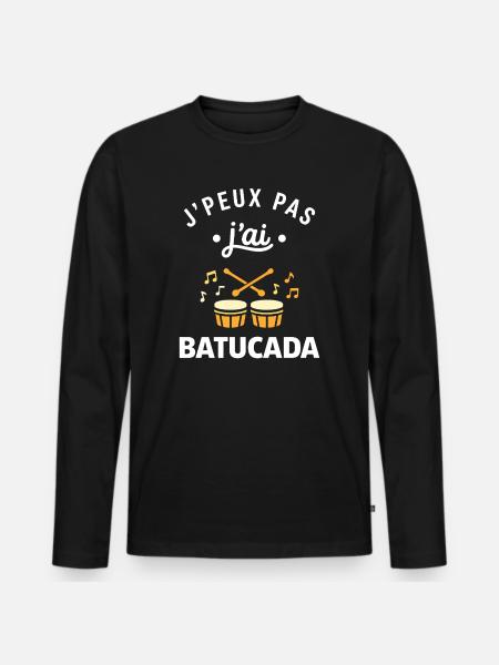 J'peux pas j'ai Batucada - T-shirt manches longues Premium bio Homme - noir