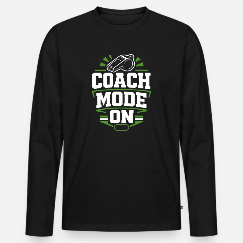 Fußballtraining Jugend-sport-trainer - Männer Premium Bio Langarmshirt - Schwarz
