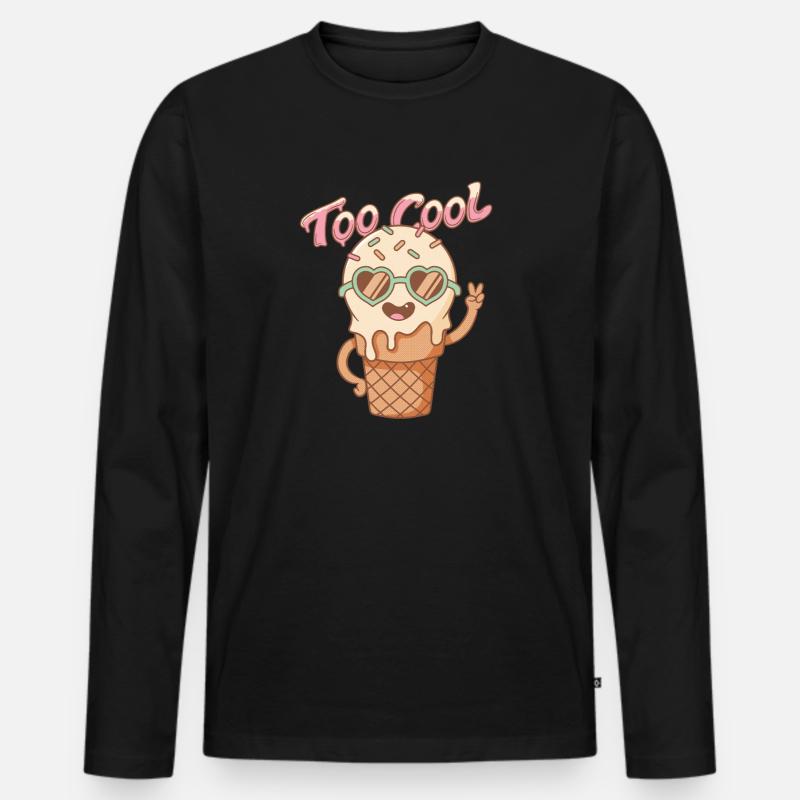 Super Eis - Männer Premium Bio Langarmshirt - Schwarz