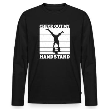 Graphisme de cirque Découvrez mon idée cadeau sur le poirier - T-shirt manches longues Premium bio Homme - noir - Devant - Nico (187cm)