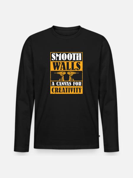 Drywall Drywall Builder Drywall Fitter - Men's Premium Organic Long Sleeve Shirt - black