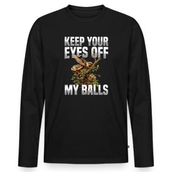 King Python Snakes Lover Terrarium Python - Men's Premium Organic Long Sleeve Shirt - black - Front - Nico (187cm)