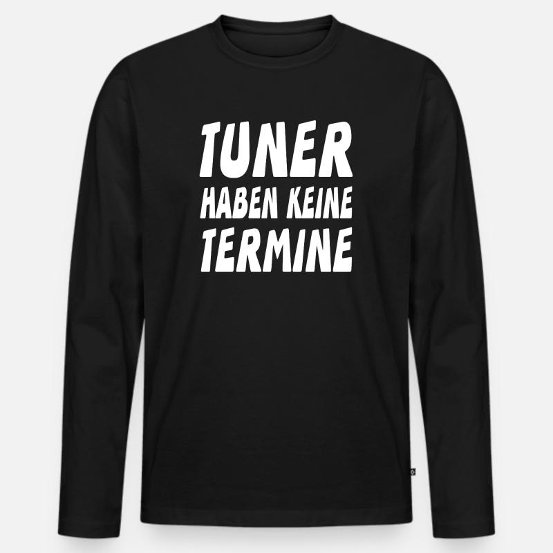 Tuner - Männer Premium Bio Langarmshirt - Schwarz