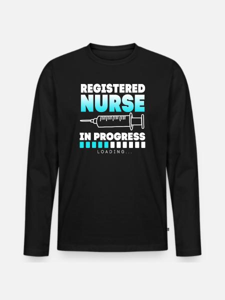 Nurse Hospital Nursing Gift - Men's Premium Organic Long Sleeve Shirt - black