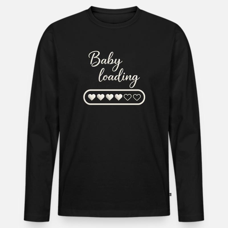 Baby loading - Männer Premium Bio Langarmshirt - Schwarz