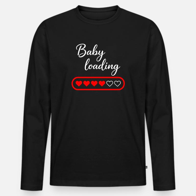 Baby loading - Männer Premium Bio Langarmshirt - Schwarz