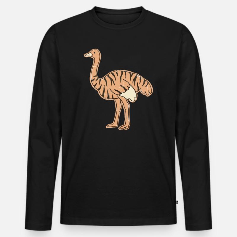 Austria Range Cartoon-Streifen getigert - Männer Premium Bio Langarmshirt - Schwarz