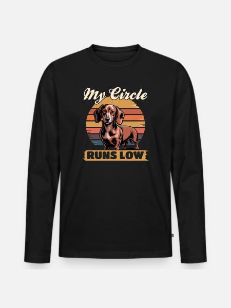 Funny Dog Breed Dachshund - Men's Premium Organic Long Sleeve Shirt - black