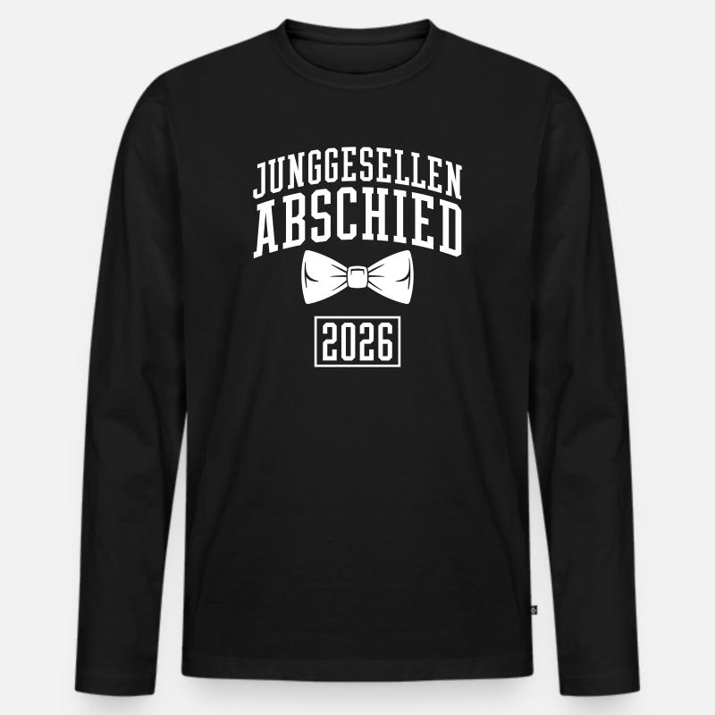 Junggesellenabschied 2026 JGA - Männer Premium Bio Langarmshirt - Schwarz