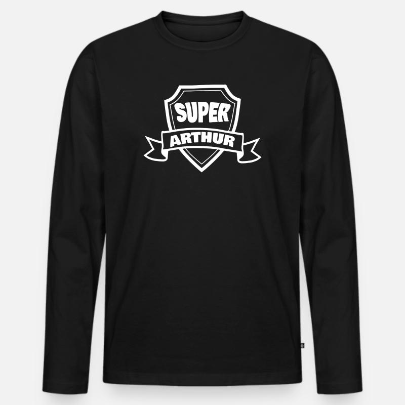 Geschenk für Arthur - Männer Premium Bio Langarmshirt - Schwarz