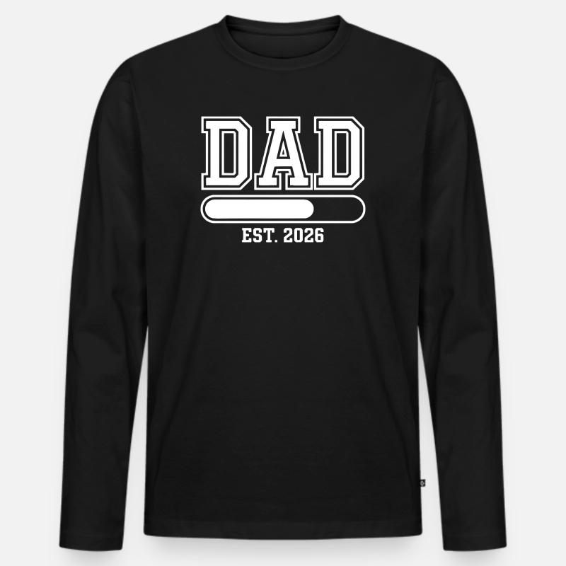 DAD EAST 2026 - Männer Premium Bio Langarmshirt - Schwarz