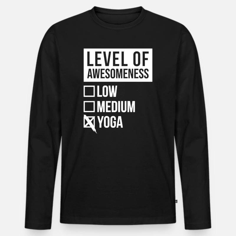 Joga - Männer Premium Bio Langarmshirt - Schwarz