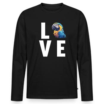 Aras Ara - Männer Premium Bio Langarmshirt - Schwarz - Vorne - Nico (187cm)