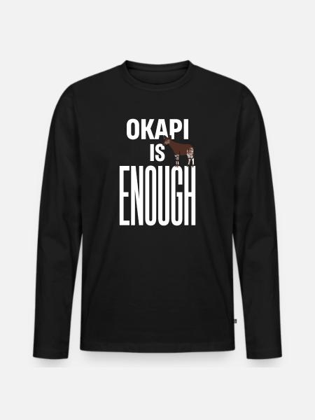 Okapi-liebhaber Okapi-tier Seltene Tierweltliebe - Männer Premium Bio Langarmshirt - Schwarz