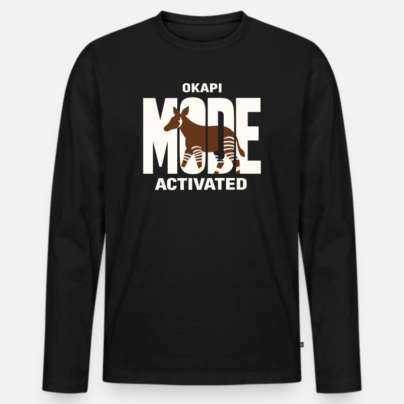 Okapi-liebhaber Okapi-tier Seltene Tierweltliebe - Männer Premium Bio Langarmshirt - Schwarz