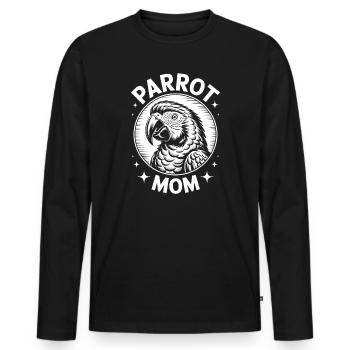 Parrot Sayings Parrot Funny Parrot Gift - Men's Premium Organic Long Sleeve Shirt - black - Front - Nico (187cm)