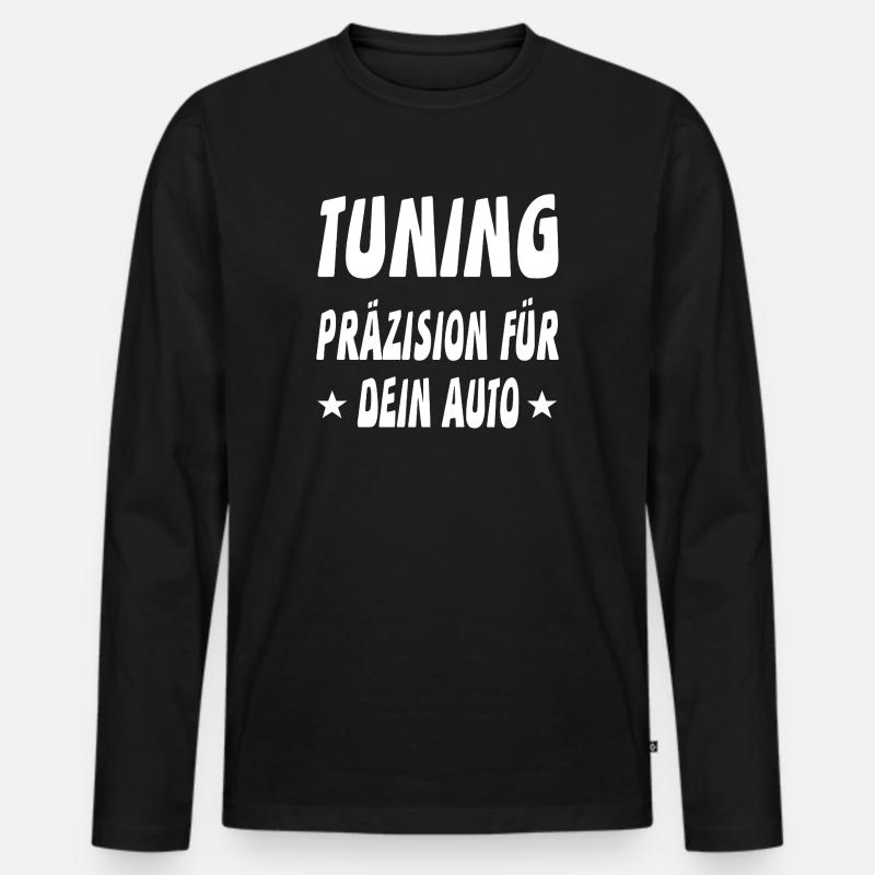 Tuning - Männer Premium Bio Langarmshirt - Schwarz