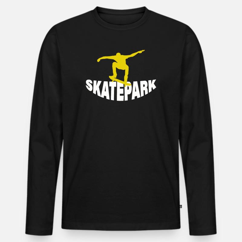 SKATEPARK - Männer Premium Bio Langarmshirt - Schwarz