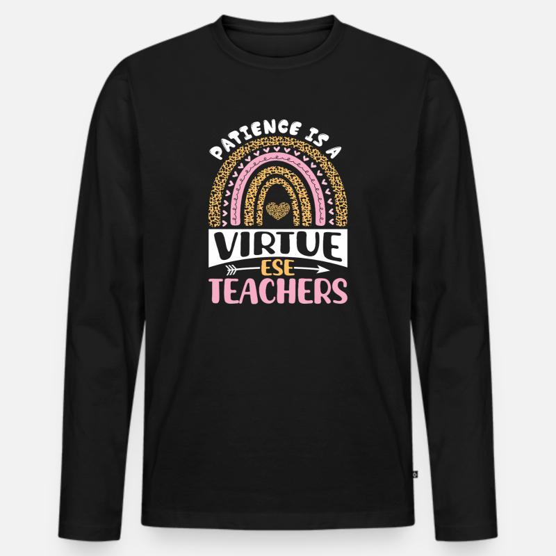Geschenke für ESE-Lehrer - Männer Premium Bio Langarmshirt - Schwarz