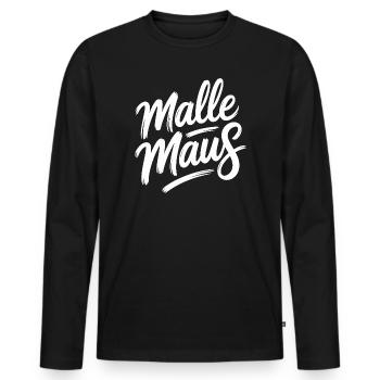 Mallemaus Bachelor Party Women Mallorca Fan Party Malle Mouse - Men's Premium Organic Long Sleeve Shirt - black - Front - Nico (187cm)