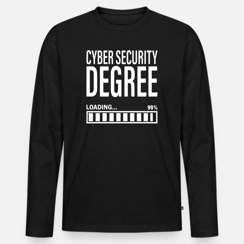 Cybersecurity Student Engineer Cyber Security - Men's Premium Organic Long Sleeve Shirt - black