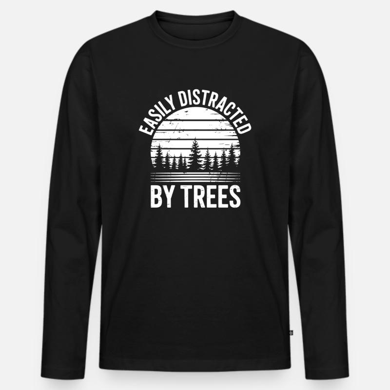 Bäume Sprüche Baum Lustiges Bäume Geschenk - Männer Premium Bio Langarmshirt - Schwarz