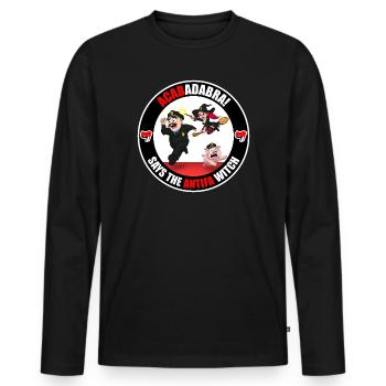 The Antifa Witch - Police - Men's Premium Organic Long Sleeve Shirt - black - Front - Nico (187cm)