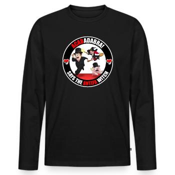 The Antifa Witch - Rich - Men's Premium Organic Long Sleeve Shirt - black - Front - Nico (187cm)