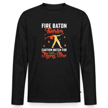 Danseuse de l’école de danse Vortex Dance - T-shirt manches longues Premium bio Homme - noir - Devant - Nico (187cm)