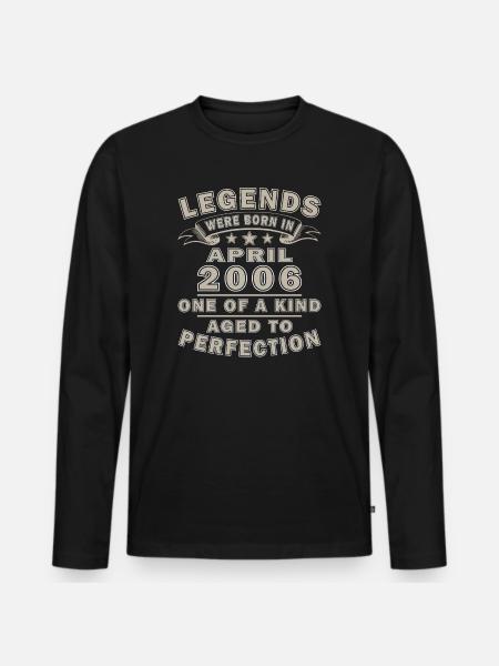 Legends from April 2006 - Men's Premium Organic Long Sleeve Shirt - black