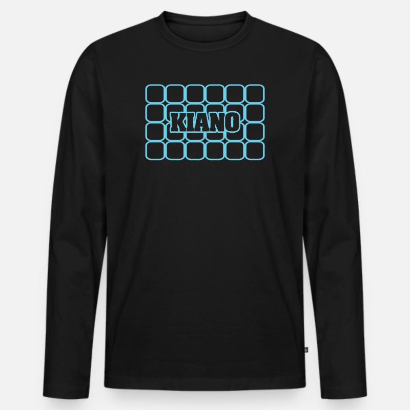 Geschenk für Kiano - Männer Premium Bio Langarmshirt - Schwarz