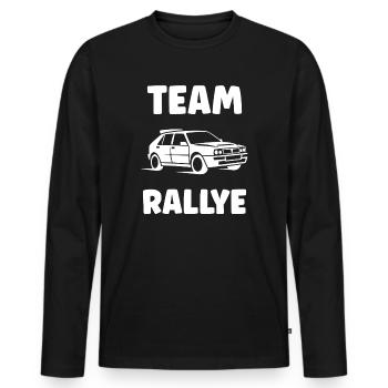 rallye - T-shirt manches longues Premium bio Homme - noir - Devant - Nico (187cm)