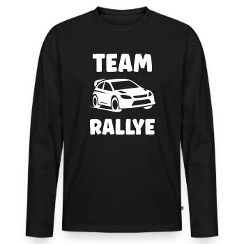 rallye - T-shirt manches longues Premium bio Homme - noir - Devant - Nico (187cm)