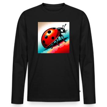 ladybird - Men's Premium Organic Long Sleeve Shirt - black - Front - Nico (187cm)