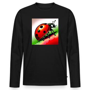 ladybird - Men's Premium Organic Long Sleeve Shirt - black - Front - Nico (187cm)
