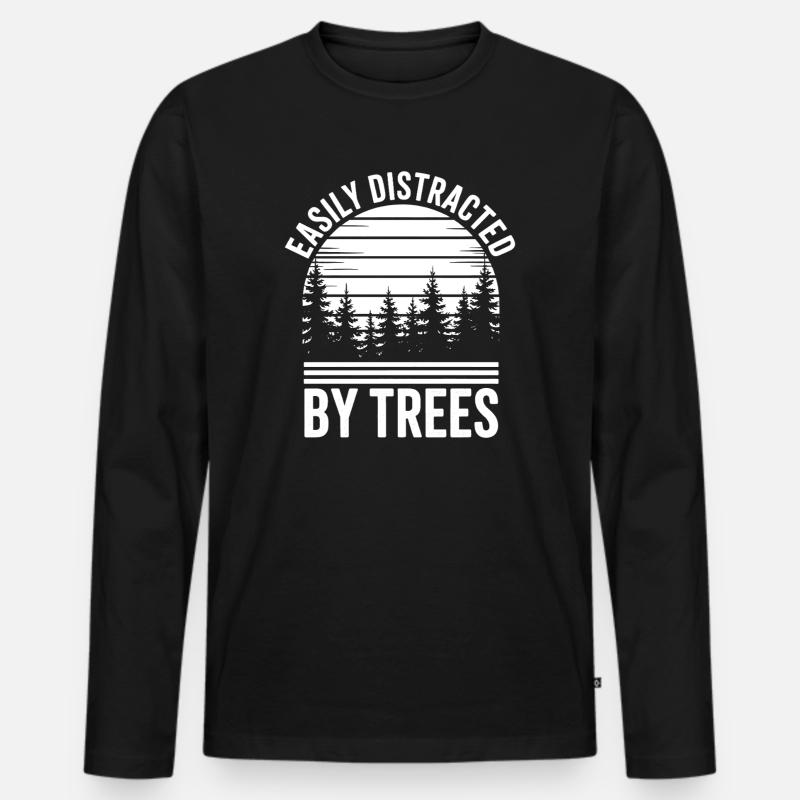 Bäume Sprüche Baum Lustiges Bäume Geschenk - Männer Premium Bio Langarmshirt - Schwarz