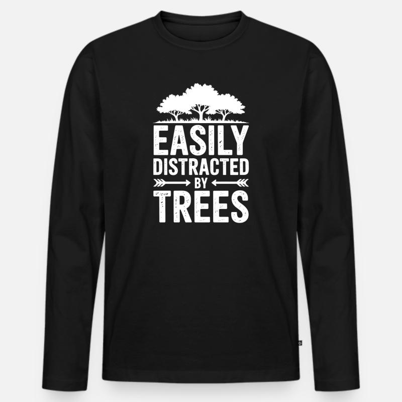 Bäume Sprüche Baum Lustiges Bäume Geschenk - Männer Premium Bio Langarmshirt - Schwarz