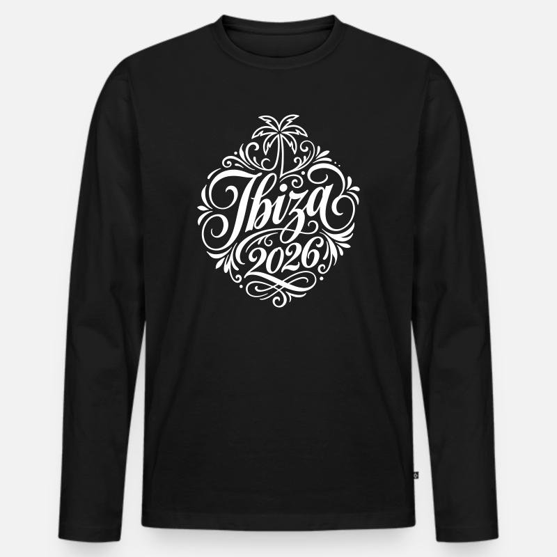 Ibiza 2026 - Männer Premium Bio Langarmshirt - Schwarz