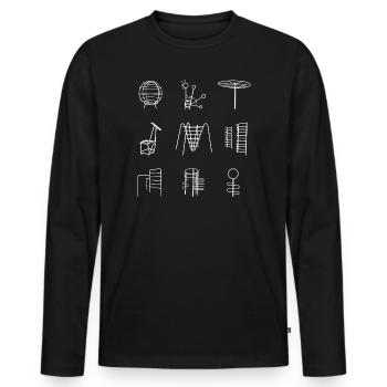 Chisinau Finest - Männer Premium Bio Langarmshirt - Schwarz - Vorne - Nico (187cm)