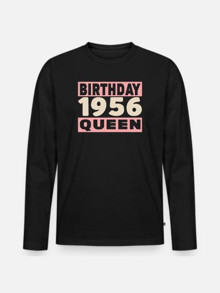 Biker 70 years old 1956 Anniversary - Men's Premium Organic Long Sleeve Shirt - black