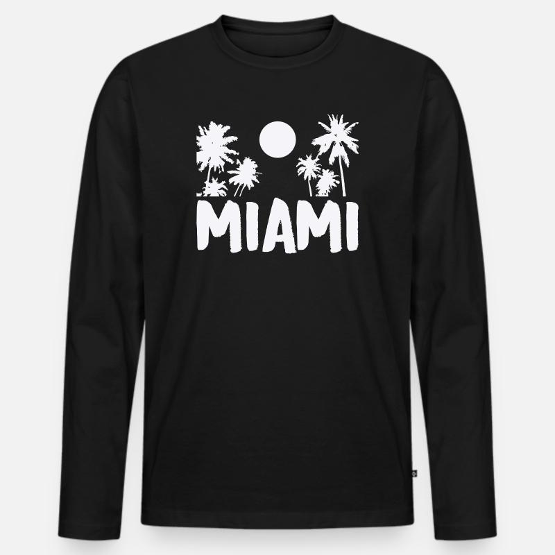 Miami - Maglia a manica lunga ecologica premium da uomo - nero