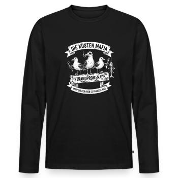 Küsten Mafia Strandpromenade Lustig - Männer Premium Bio Langarmshirt - Schwarz - Vorne - Nico (187cm)