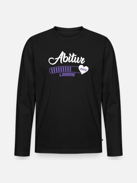 Abitur 2026 Loading Herz - Männer Premium Bio Langarmshirt - Schwarz