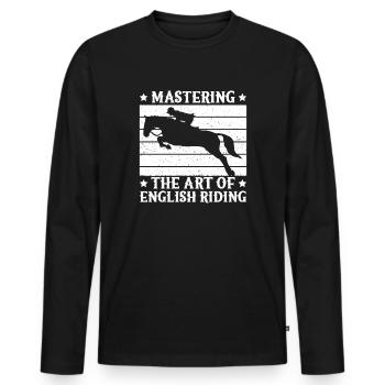 Cavalier amateur ArT of English Riding English - T-shirt manches longues Premium bio Homme - noir - Devant - Nico (187cm)