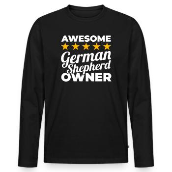 Toller Schäferhund Besitzer - Männer Premium Bio Langarmshirt - Schwarz - Vorne - Nico (187cm)